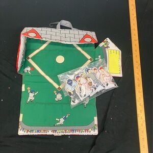 Vintage Baseball Field Playset with Player Cutouts - Green cooperstown
